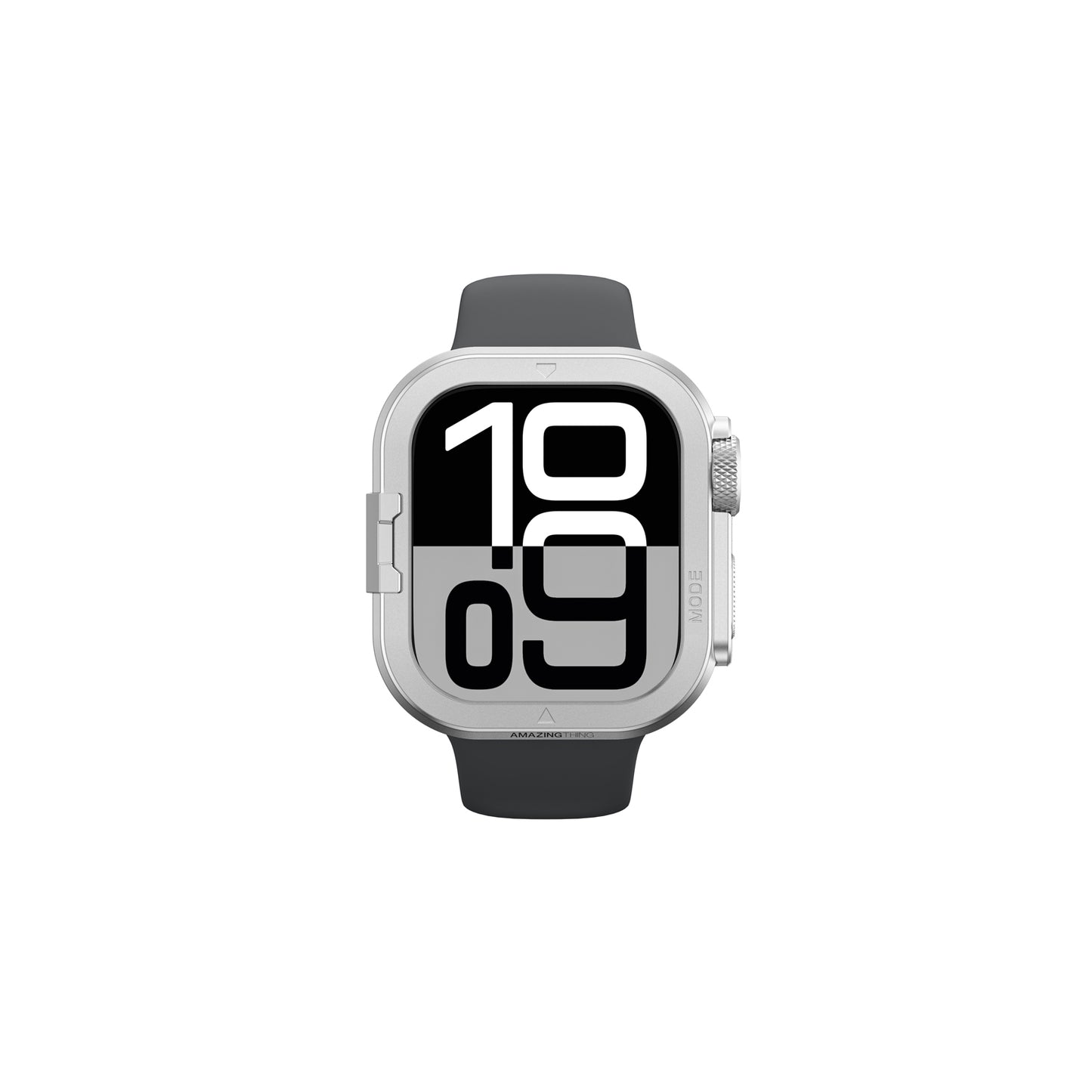 Apple Watch 10 46mm Amazingthing Premium Armor Fit FullGuard Metal Case and Screen Protector Gray