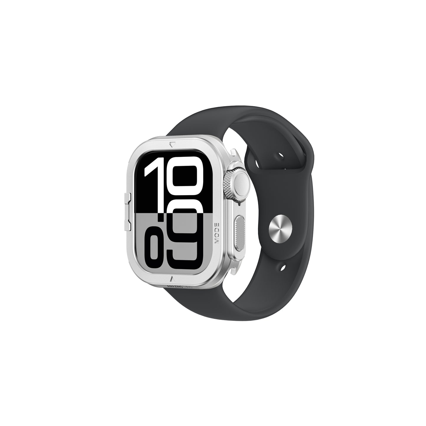 Apple Watch 10 46mm Amazingthing Premium Armor Fit FullGuard Metal Case and Screen Protector Gray