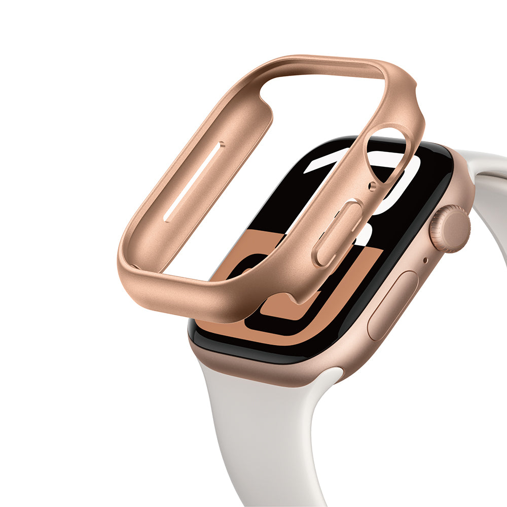 Apple Watch 10 46mm Amazingthing Radix Minimal FrameLite Sert PC Kasa Koruyucu Rose Gold