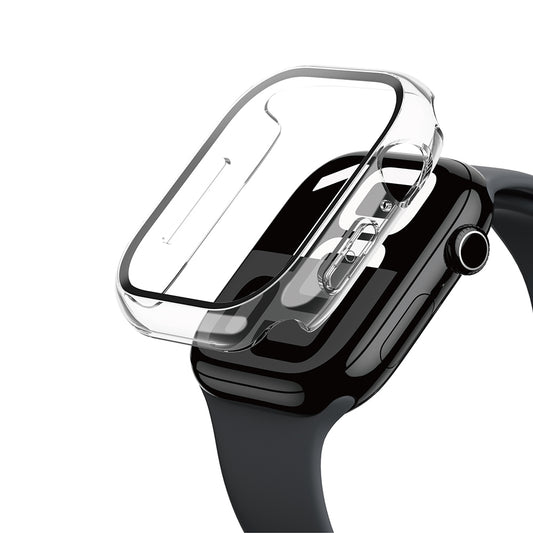 Apple Watch 10 46mm Amazingthing Radix Minimal FullGuard Sert PC Kasa ve Ekran Koruyucu Şeffaf