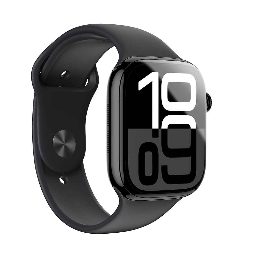 Apple Watch 10 46mm Amazingthing Radix Protective Parmak İzi Bırakmayan HD Ekran Koruyucu Film + Kolay Uygulama Aparatı Şeffaf