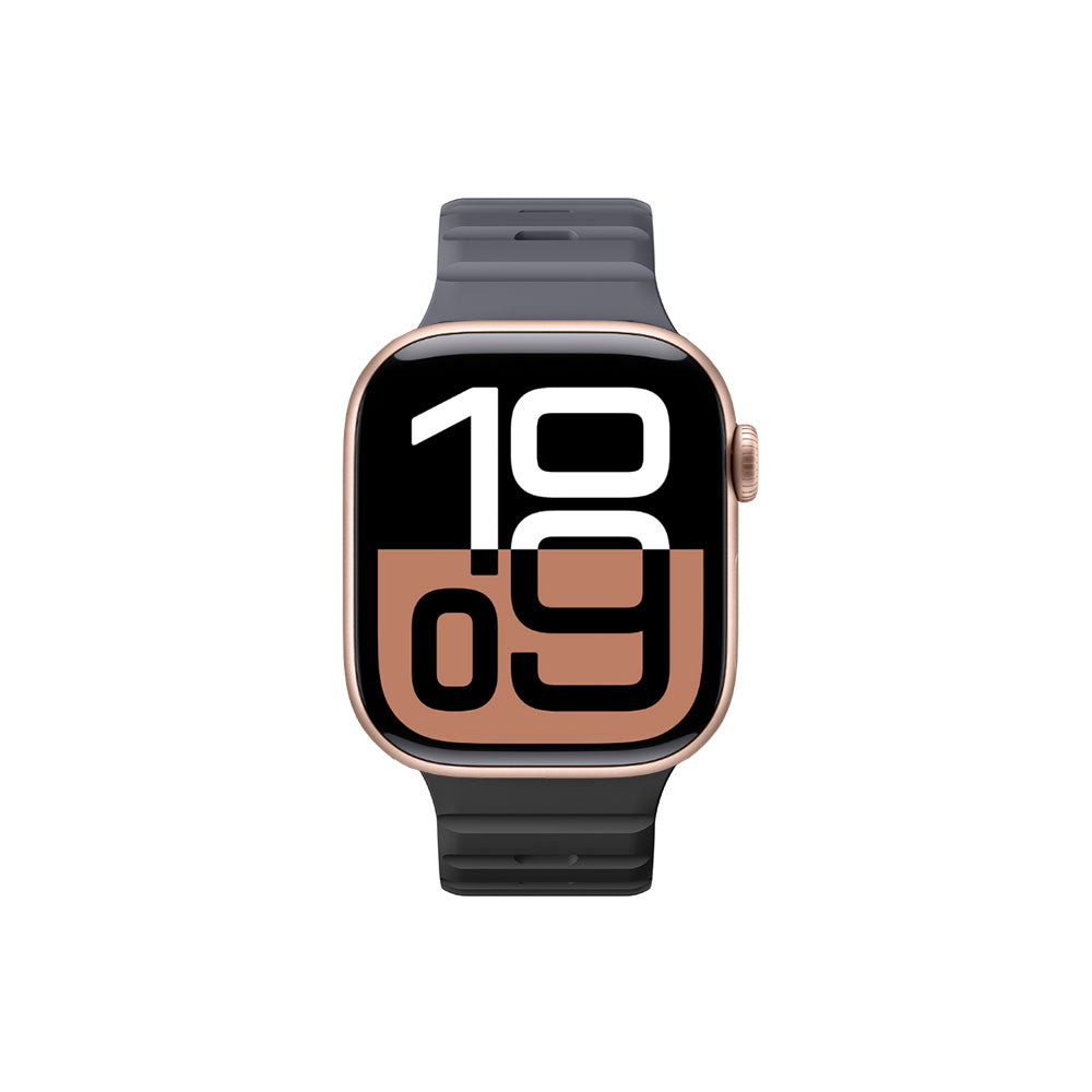 Apple Watch 10 46mm Amazingthing SilqLock Silikon Kordon Strap Kayış Pembe