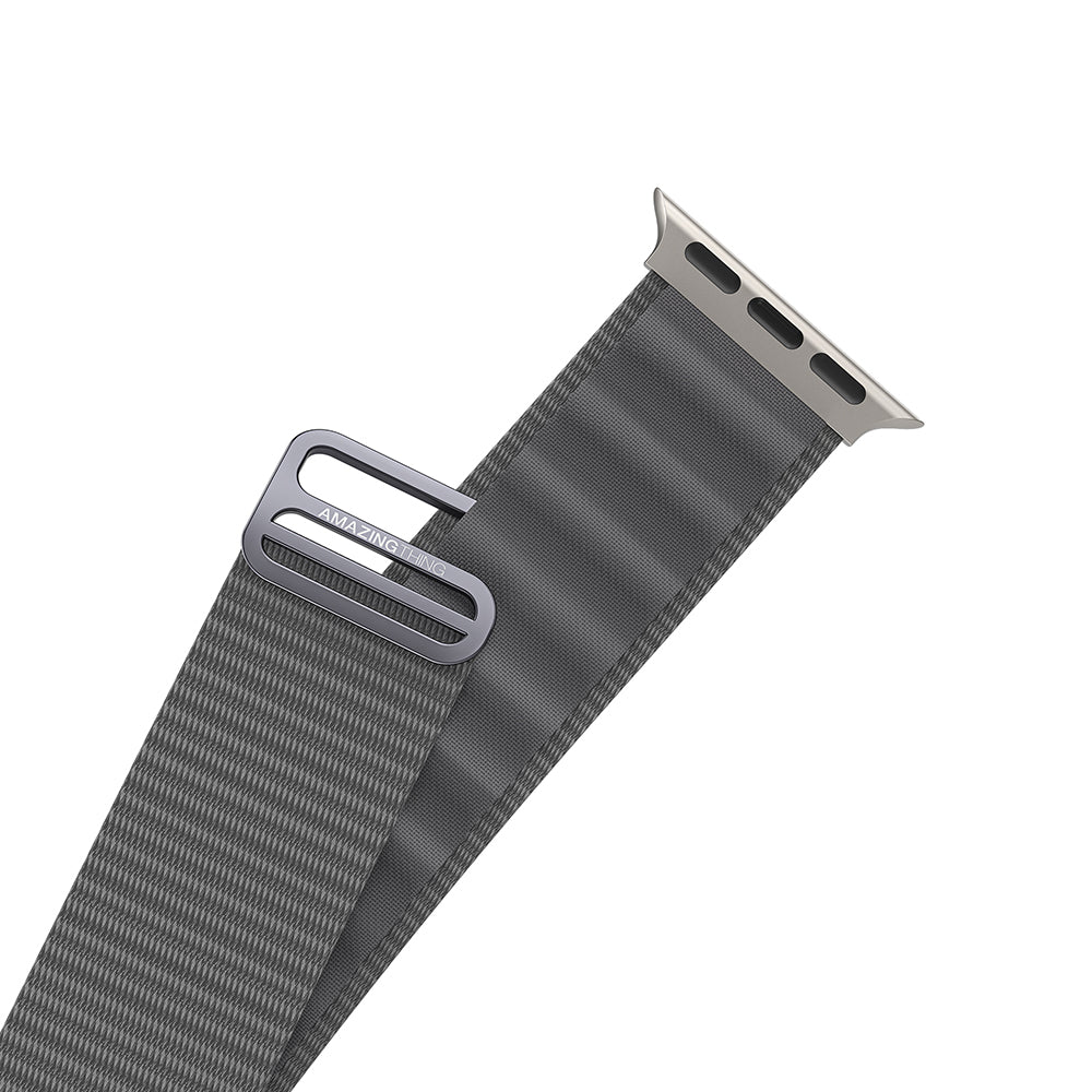 Apple Watch 10 46mm Amazingthing Titan Spor Hasır Kordon Siyah
