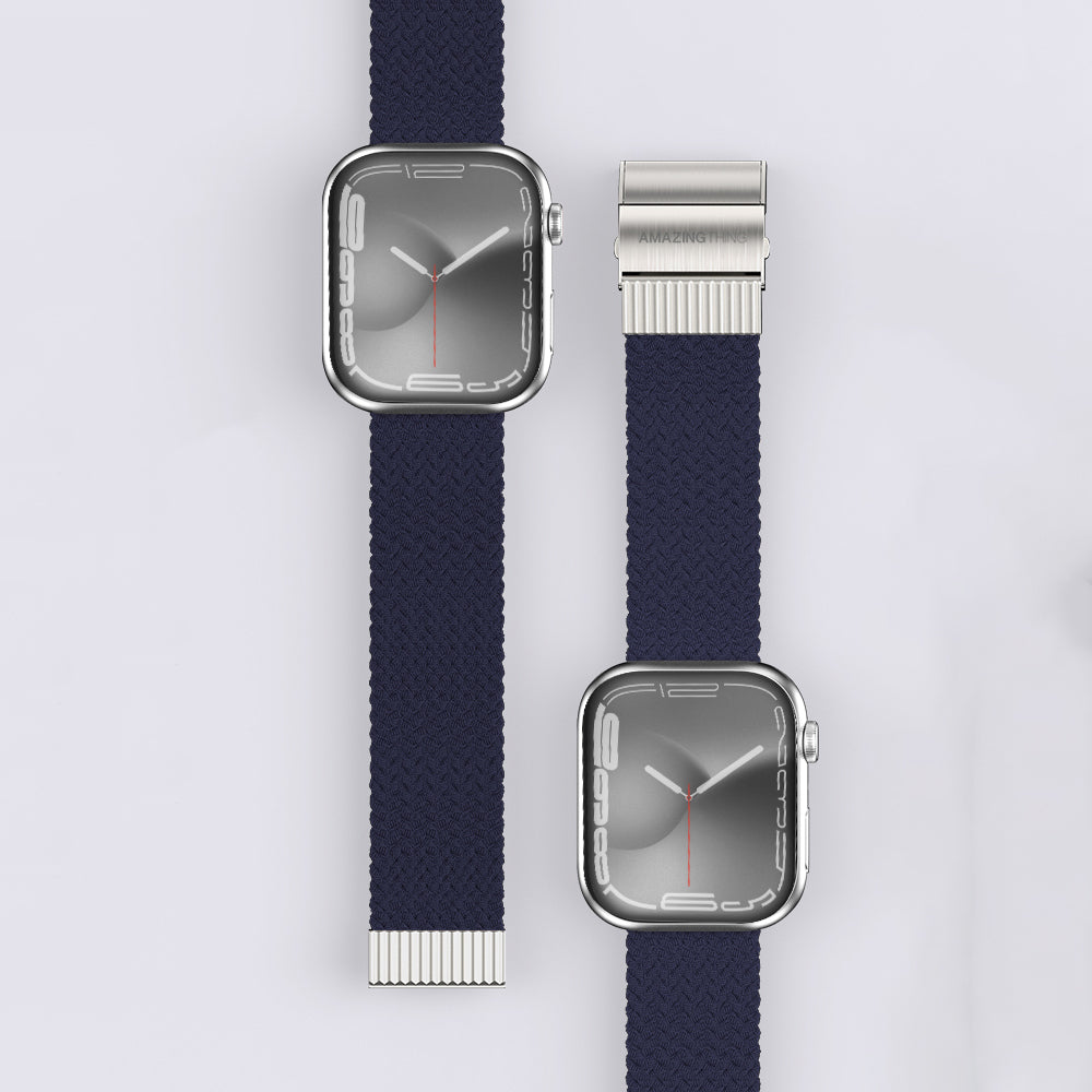 Apple Watch 10 46mm Amazingthing Titan Weave 2 Sport Örgü Kordon Gri