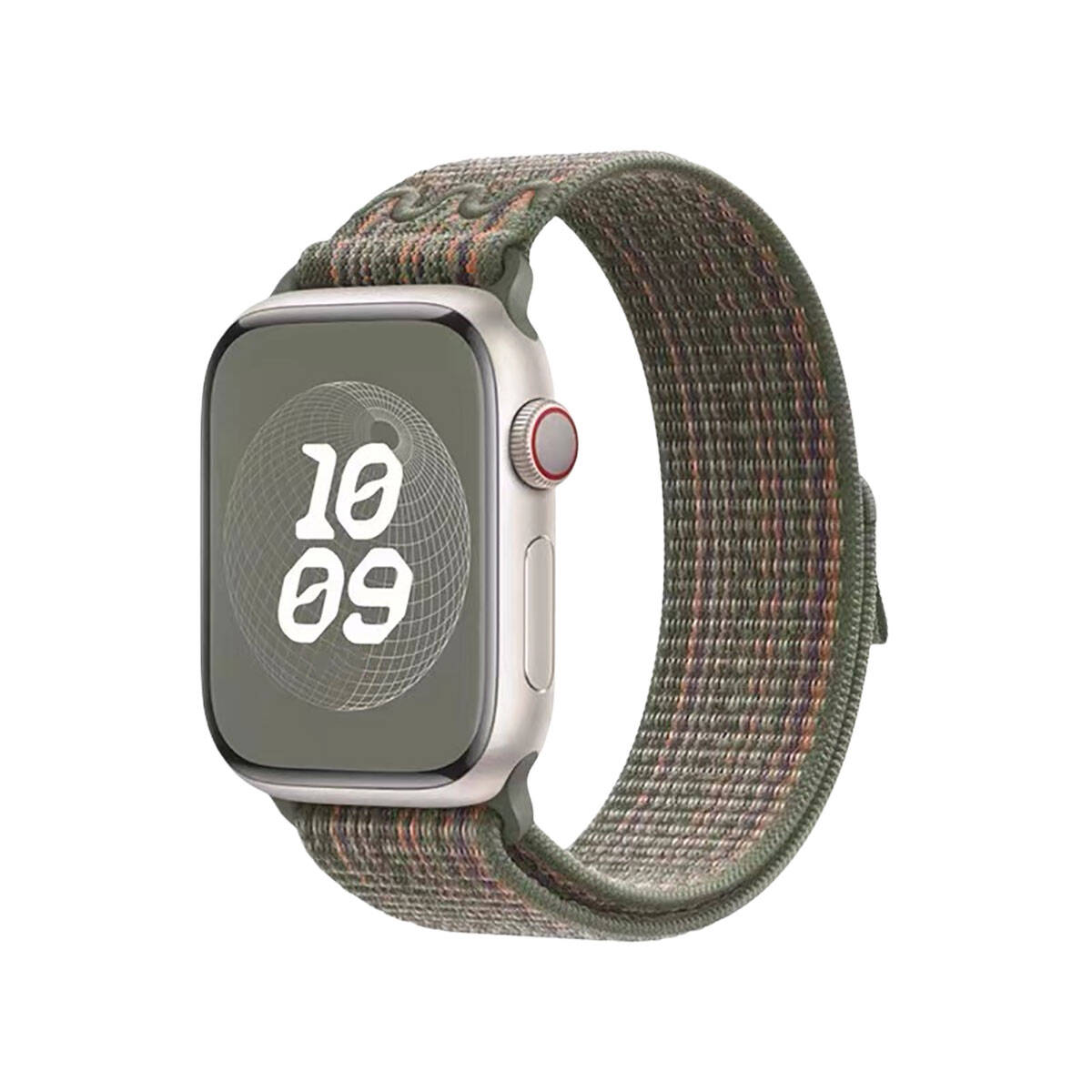 Apple Watch 10 46mm KRD-91 Hasır Kordon Strap Kayış Yeşil