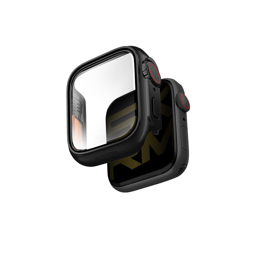 Apple Watch 10 46mm Skinarma Gado Pro Digital Crown Protective Case and Screen Protector Titanium