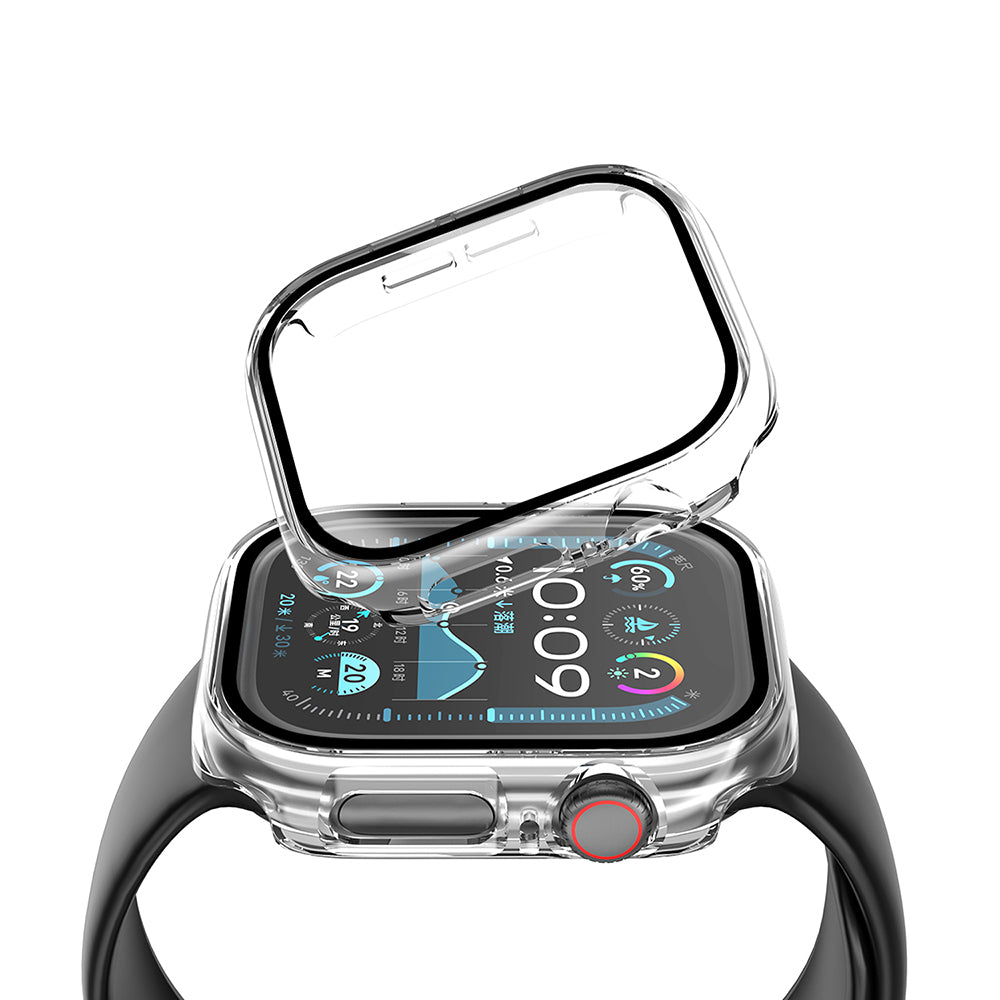 Apple Watch 10 46mm Wiwu JD-108 Kasa Koruyucu + HD Ekran Koruyucu Film Şeffaf