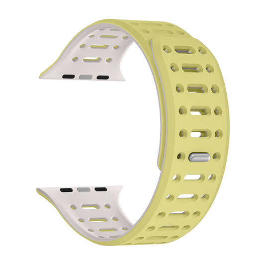 Apple Watch 10 46mm Zore KRD-124 Silikon Kordon Strap Kayış Sarı