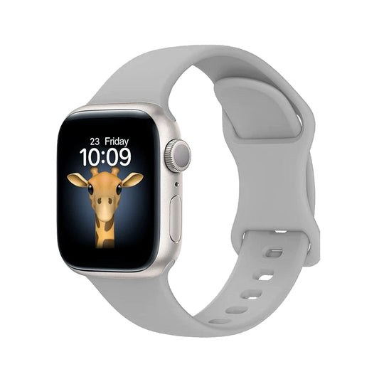 Apple Watch 10 46mm Zore KRD-131 Silikon Kordon Strap Kayış Gri