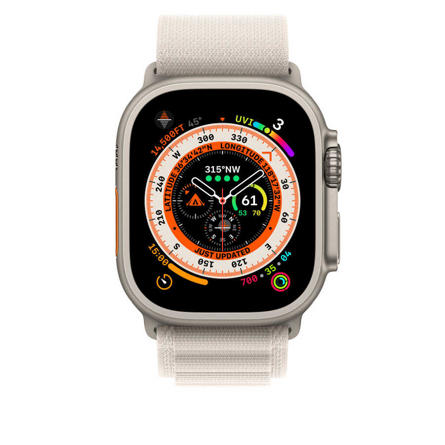 Apple Watch 38mm Kordon Wiwu WU-01 Hasır Örgü Strap Kayış Krem