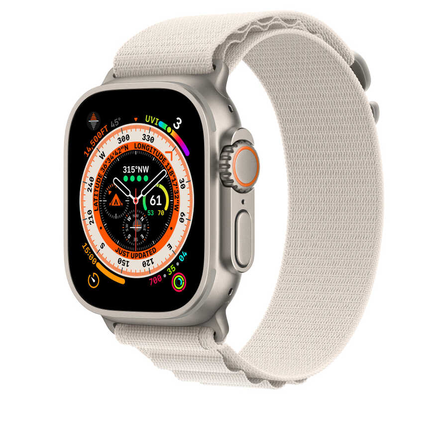 Apple Watch 38mm Kordon Wiwu WU-01 Hasır Örgü Strap Kayış Krem