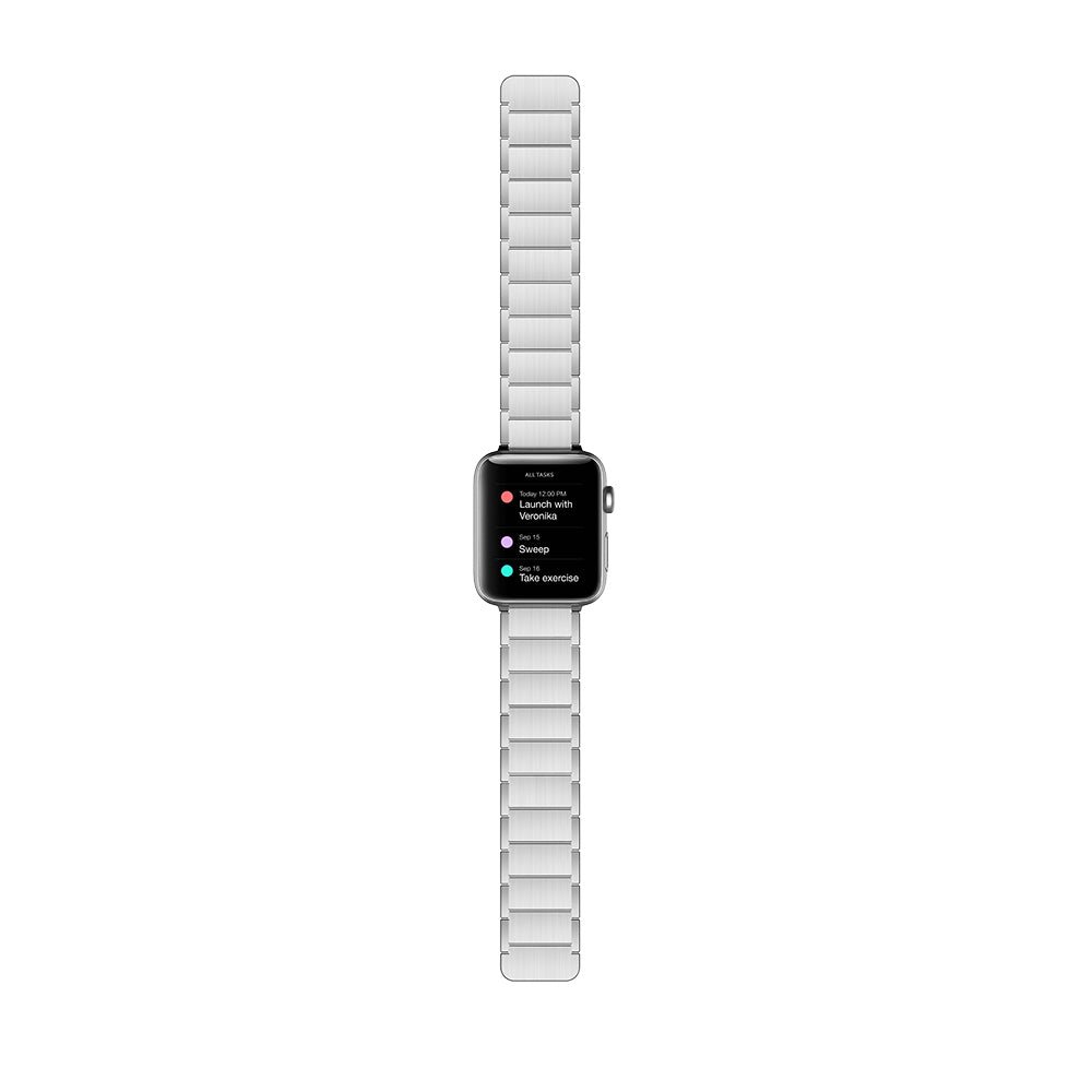 Apple Watch 38mm Raptic Classic Serisi Magnetik Metal Kordon Gümüş