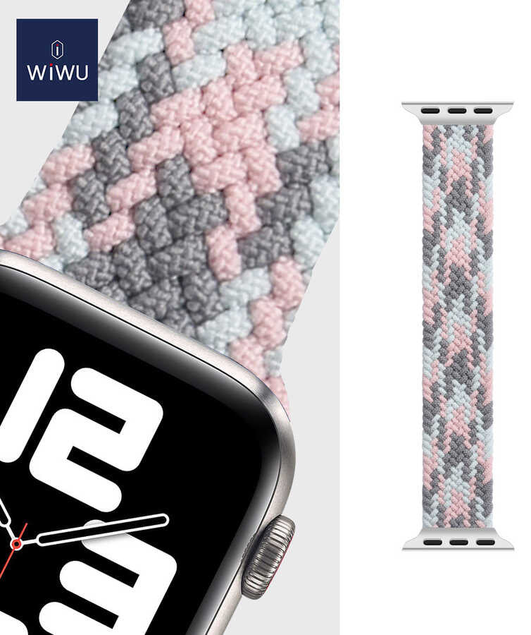 Apple Watch 38mm Wiwu Braided Solo Loop Contrast Color Small Band NO4