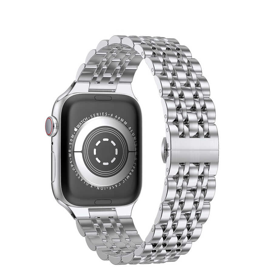 Apple Watch 38mm Wiwu Seven Beads Steel Belt Metal Band Gold
