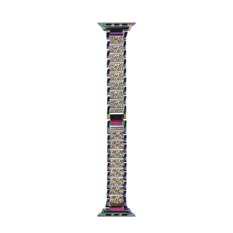Apple Watch 38mm Wiwu Three Beads Set Auger Metal Kordon Gümüş