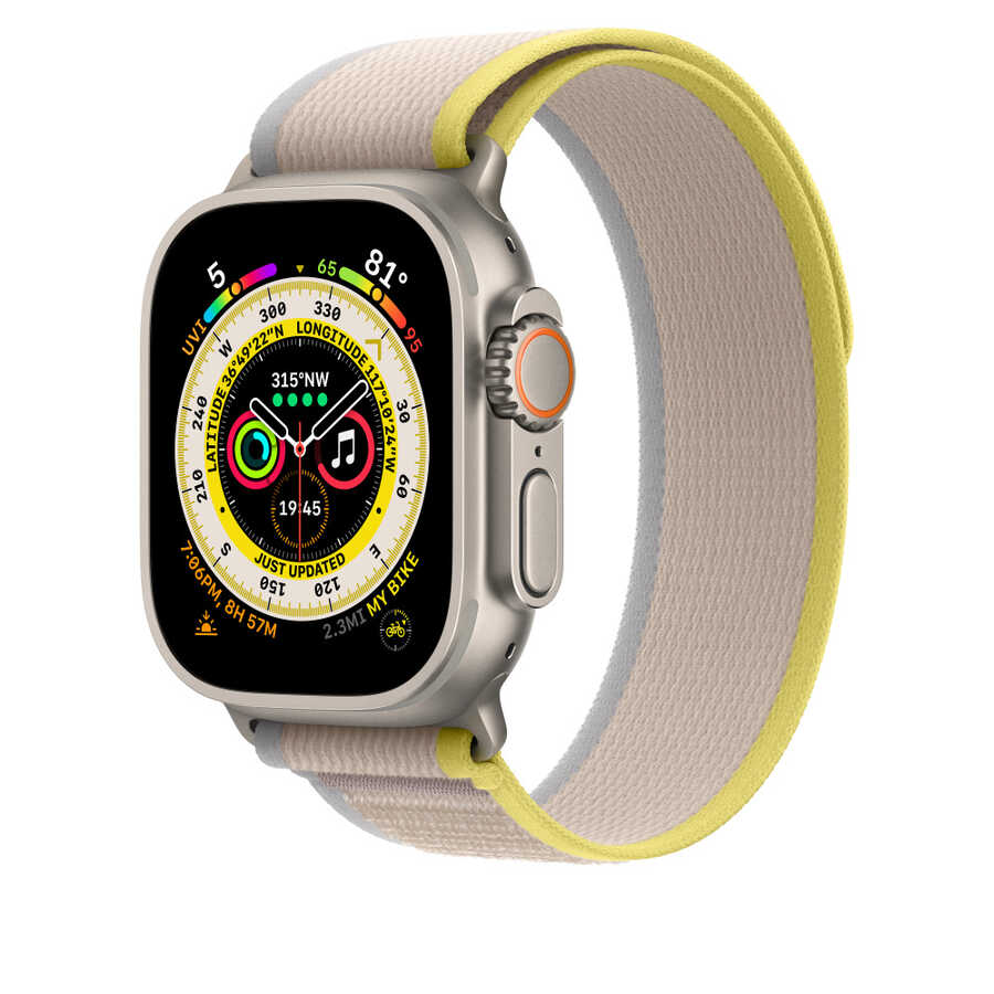 Apple Watch 38mm Wiwu Trail Loop Nylon Braided Embroidered Mesh Band Strap Black-Orange