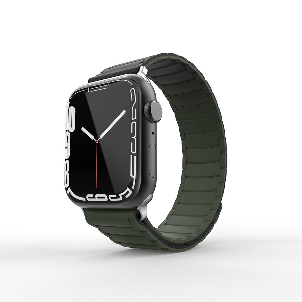 Apple Watch 38mm Zore KRD-122 Silicone Band Strap Black-Green
