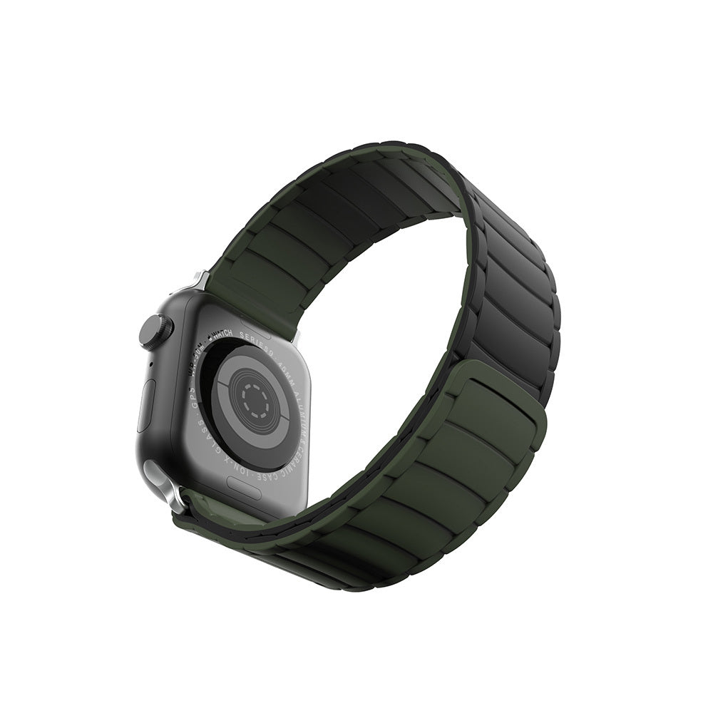 Apple Watch 38mm Zore KRD-122 Silicone Band Strap Black-Green