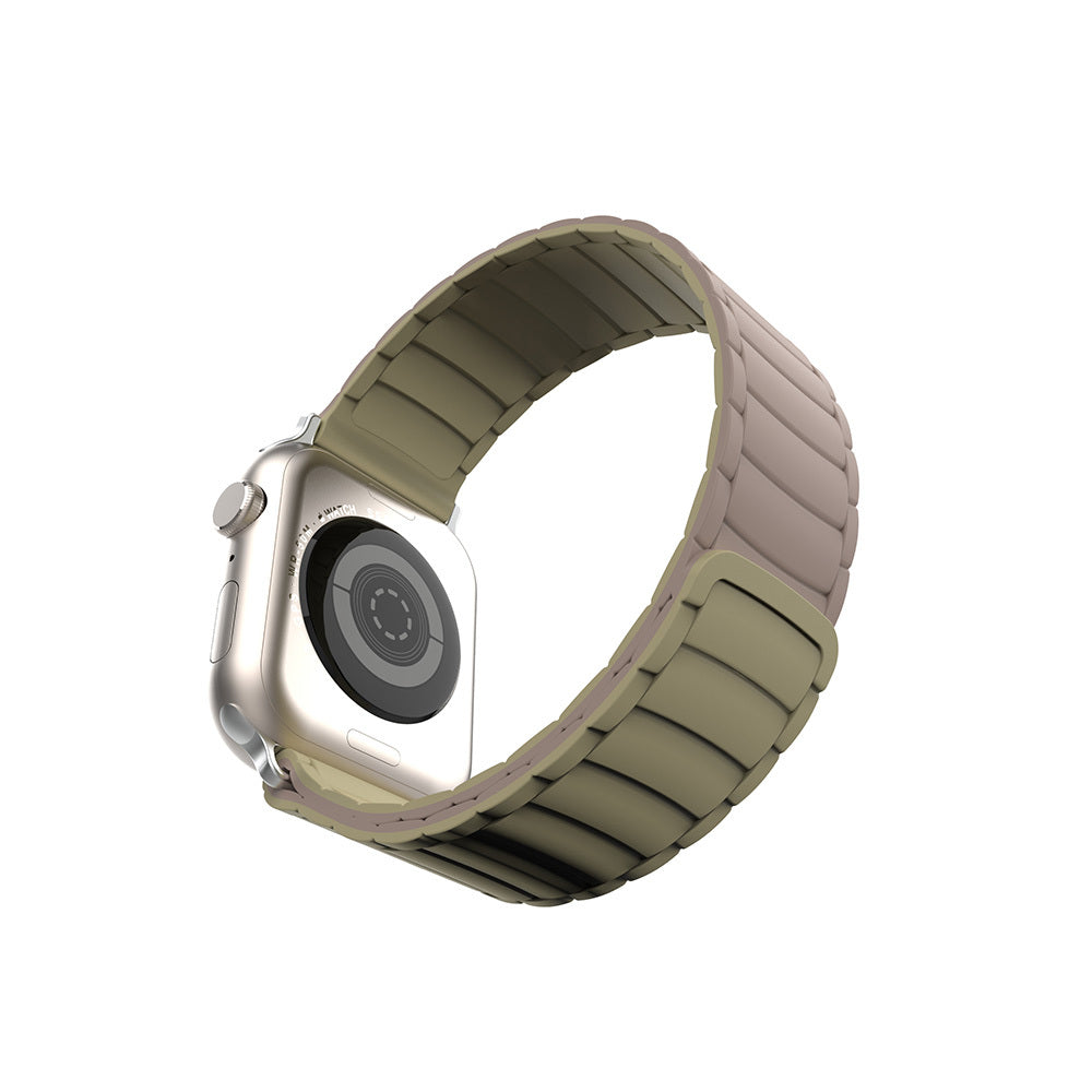 Apple Watch 38mm Zore KRD-122 Silicone Band Strap Black-Green