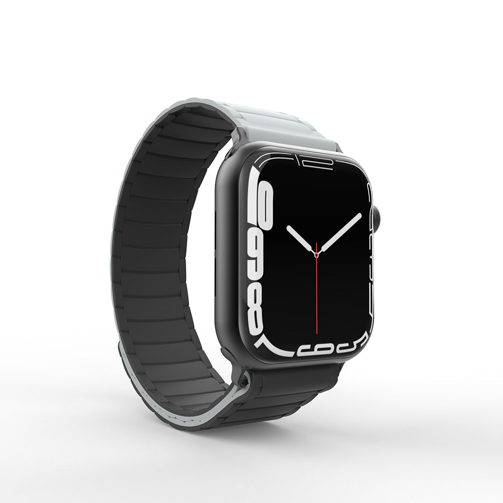 Apple Watch 38mm Zore KRD-122 Silicone Band Strap Black-Gray