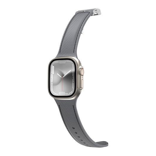 Apple Watch 40mm Amazingthing Titan Swift Deri Dokulu Silikon Kordon