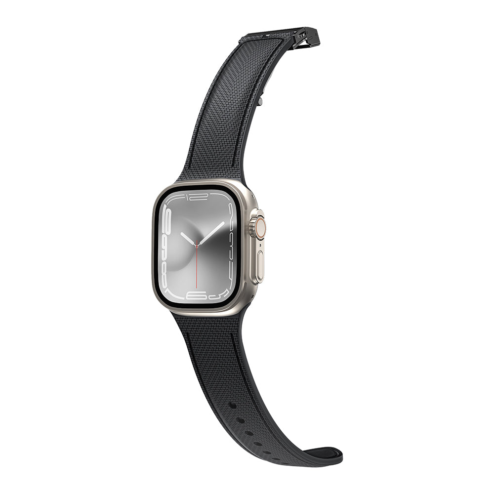 Apple Watch 40mm Amazingthing Titan Swift Deri Dokulu Silikon Kordon