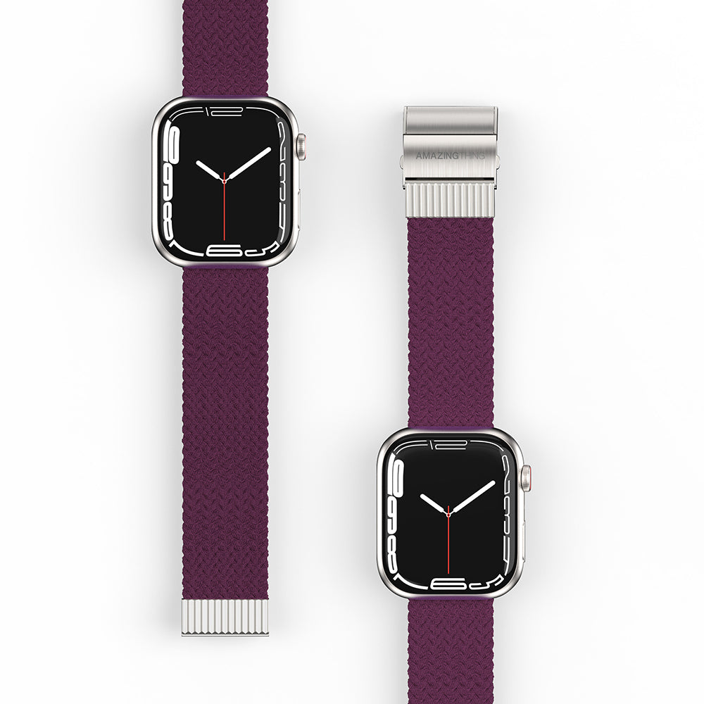 Apple Watch 40mm Amazingthing Titan Weave Örgü Sport Kordon Kahverengi