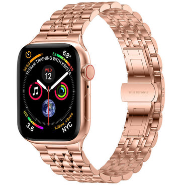 Apple Watch 40mm Wiwu Seven Beads Steel Belt Metal Kordon Gümüş