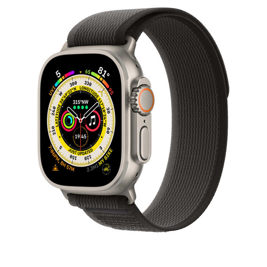 Apple Watch 40mm Wiwu Trail Loop Nylon Braided Embroidered Mesh Strap Black-Orange