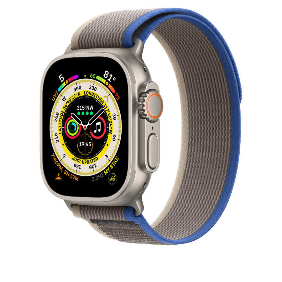 Apple Watch 40mm Wiwu Trail Loop Nylon Braided Embroidered Mesh Strap Black-Orange