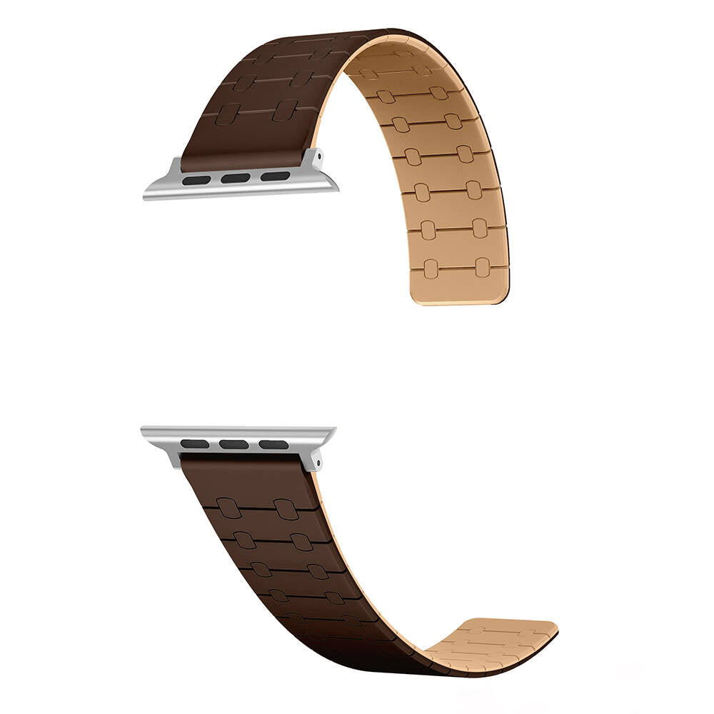 Apple Watch 40mm Zore KRD-111 Striped Patterned Silicone Band Khaki