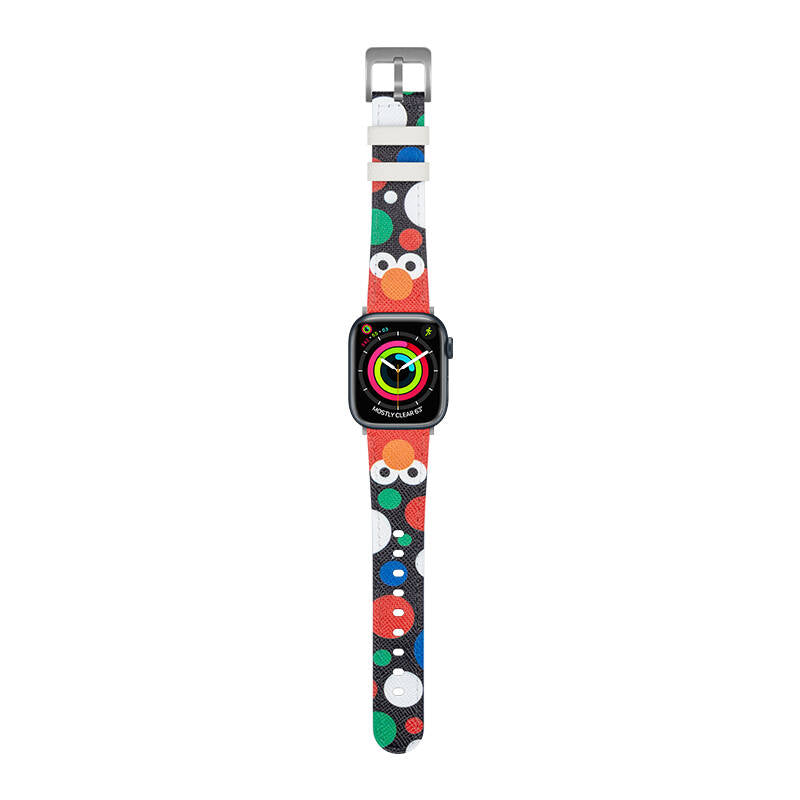 Apple Watch 42mm Casebang Sesame Street Serisi Deri Saat Kordon Kırmızı