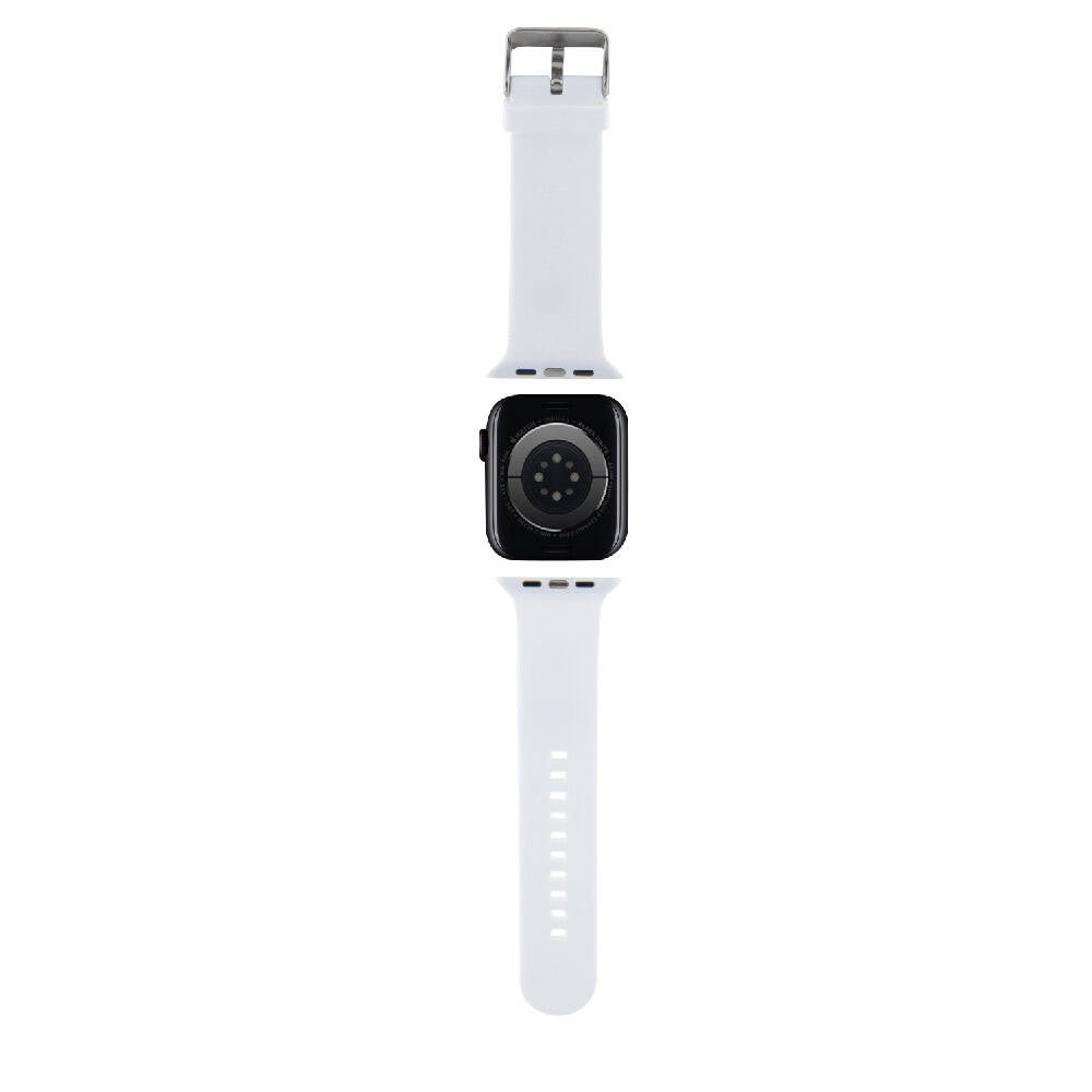 Apple Watch 42mm Karl Lagerfeld Original Licensed Silicone Band with Iconic Karl Head Logo White