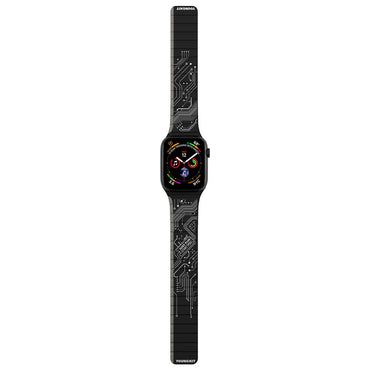 Apple Watch 42mm Kordon Youngkit Technological Magnetik Tak Çıkar Silikon Strap Kayış Yeşil