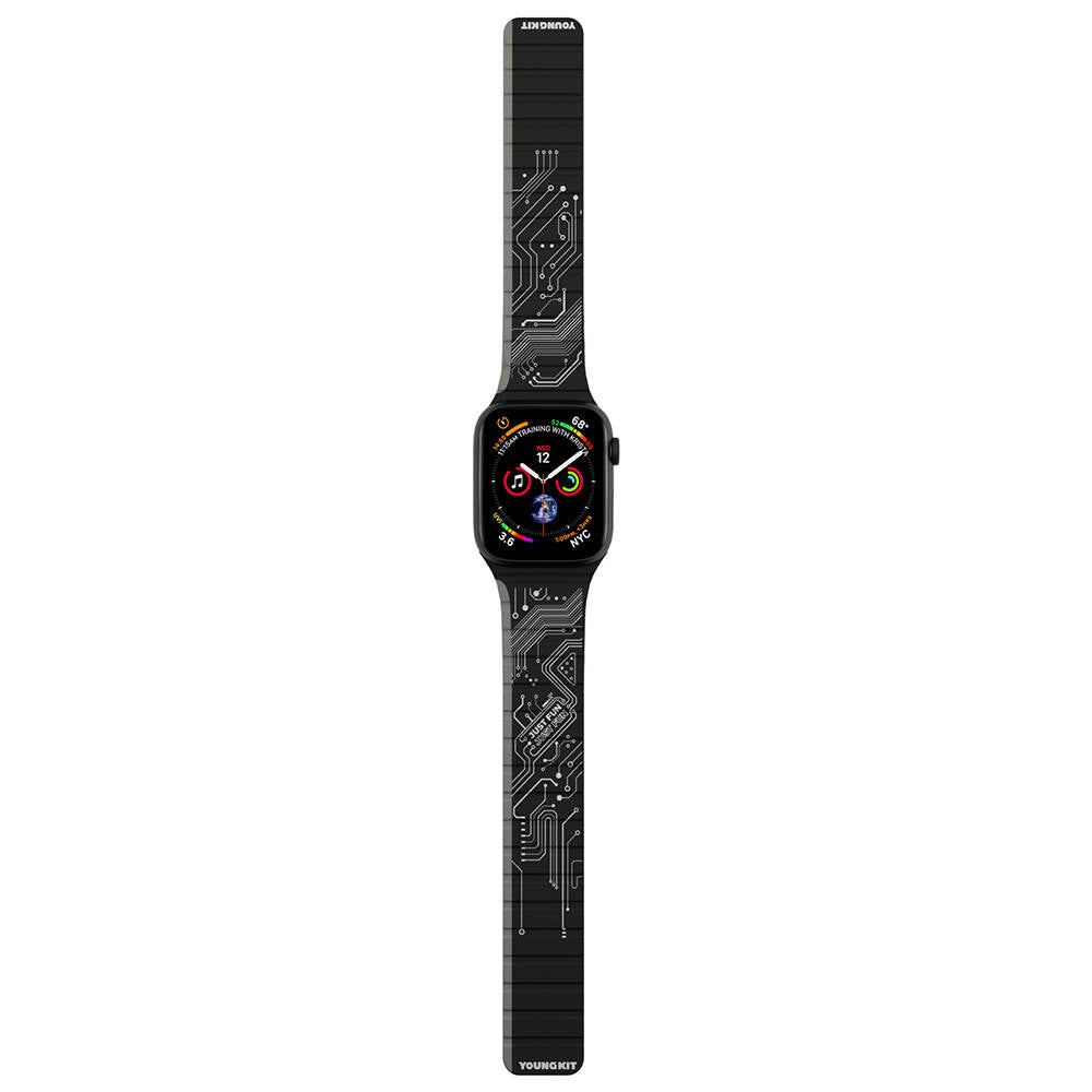 Apple Watch 42mm Strap Youngkit Technological Magnetic Snap-on Silicone Strap White