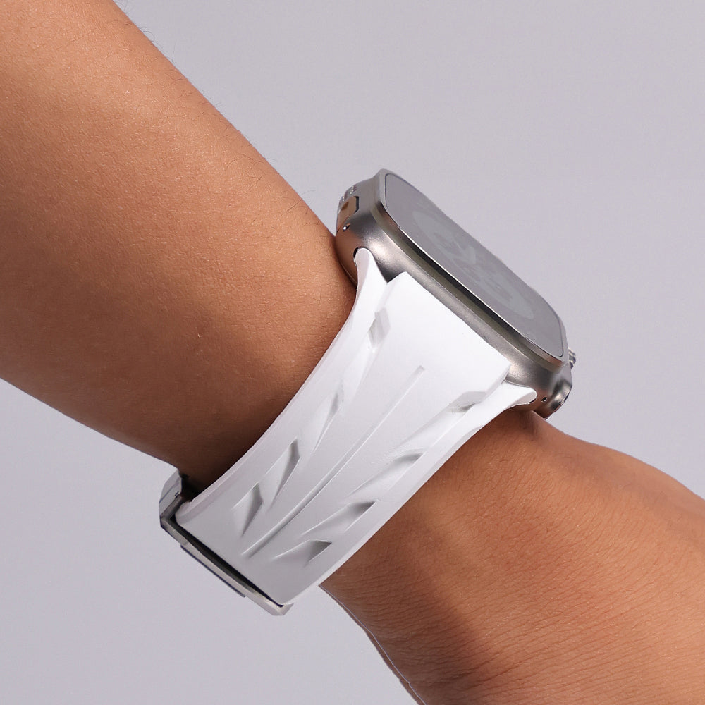 Apple Watch 42mm KRD-127 Metal Buckle Silicone Band Black