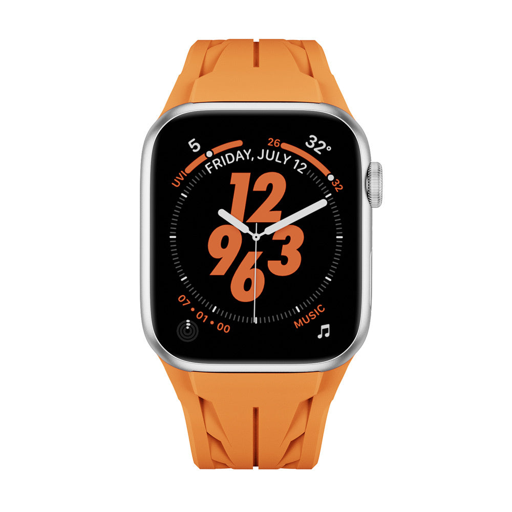 Apple Watch 42mm KRD-127 Metal Buckle Silicone Band White