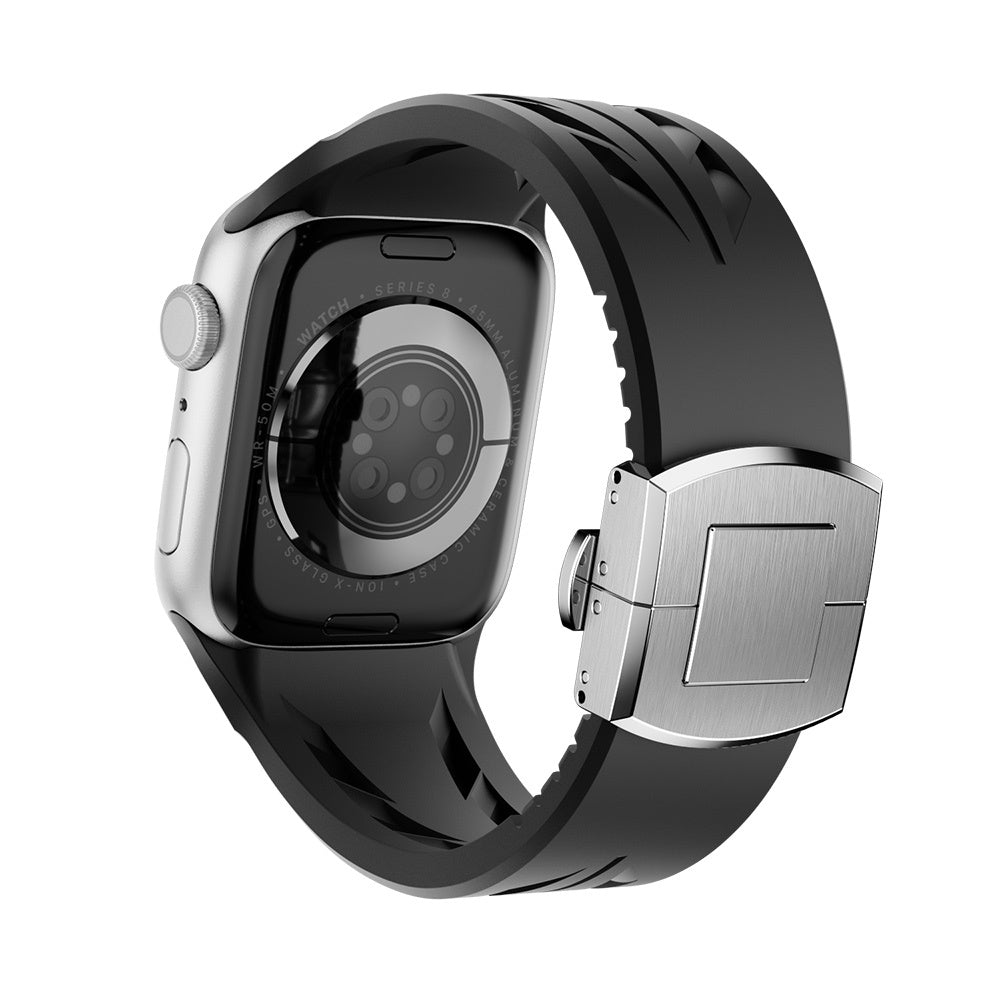 Apple Watch 42mm KRD-127 Metal Buckle Silicone Band White