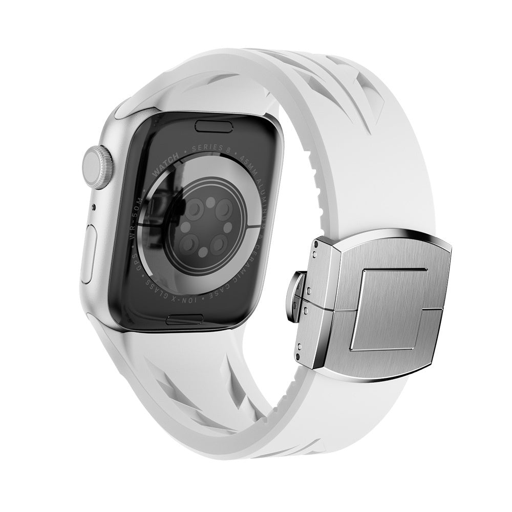 Apple Watch 42mm KRD-127 Metal Buckle Silicone Band Orange