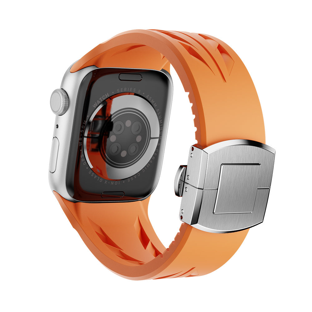 Apple Watch 42mm KRD-127 Metal Buckle Silicone Band Black