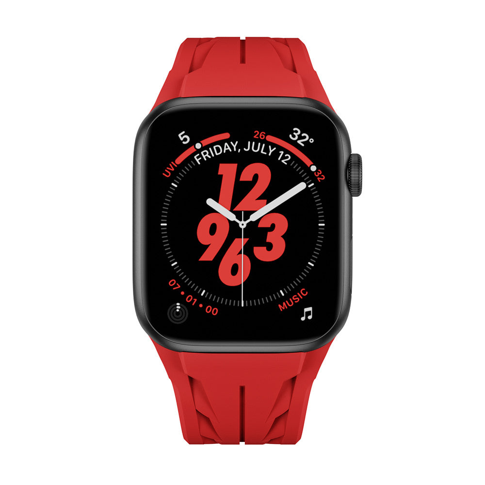 Apple Watch 42mm KRD-127 Metal Buckle Silicone Band White