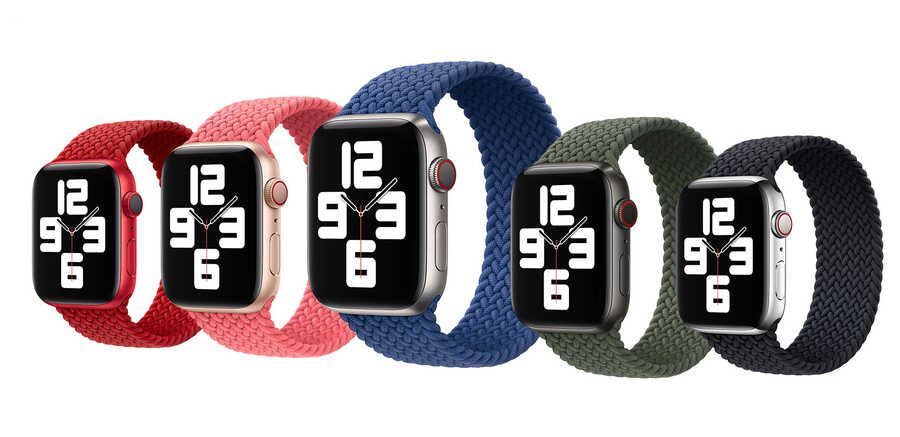 Apple Watch 42mm Wiwu Braided Solo Loop Medium Band Blue
