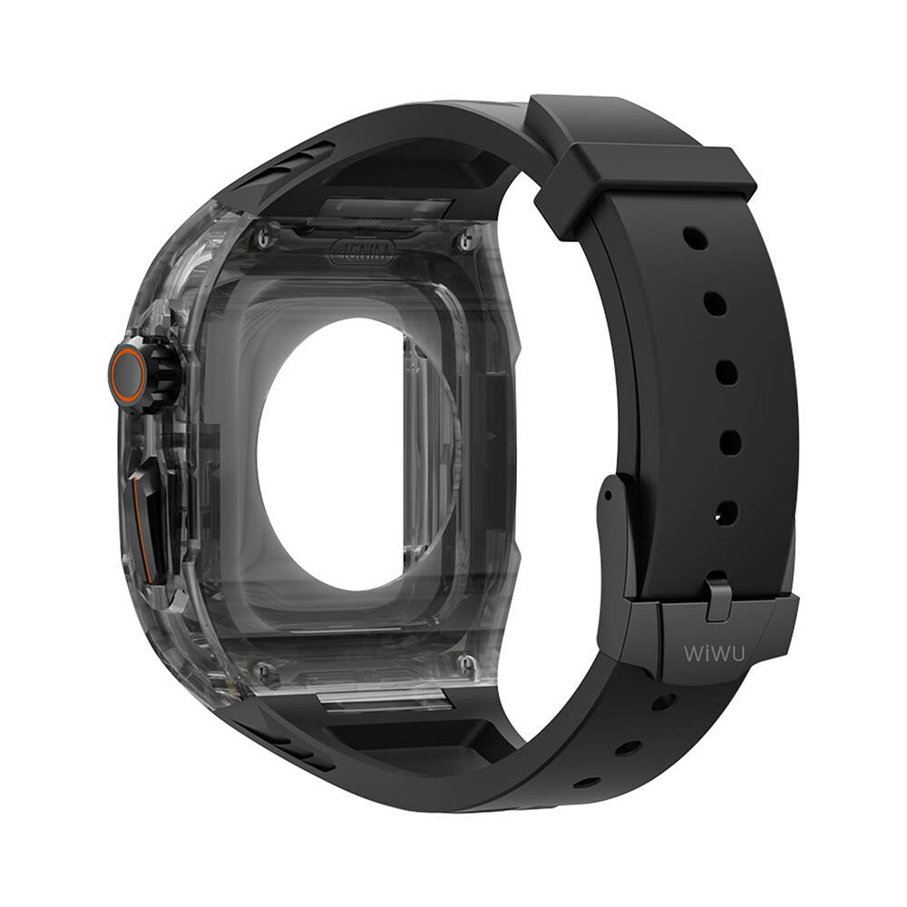 Apple Watch 42mm Wiwu Wi-WB013 Rambo Series 2in1 Transparent PC Case Protector Rubber Strap White