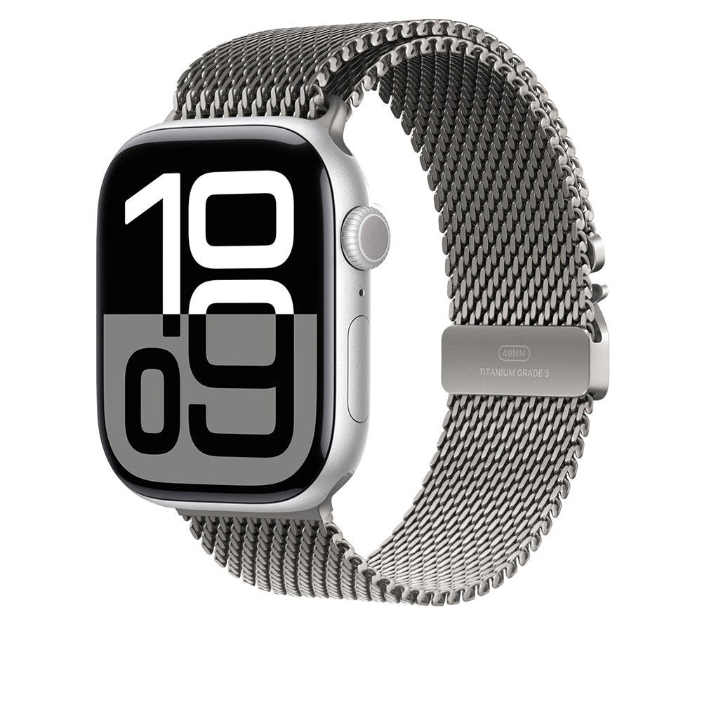 Apple Watch 42mm Zore KRD-100 Titanium Mesh Band Titanium-Silver