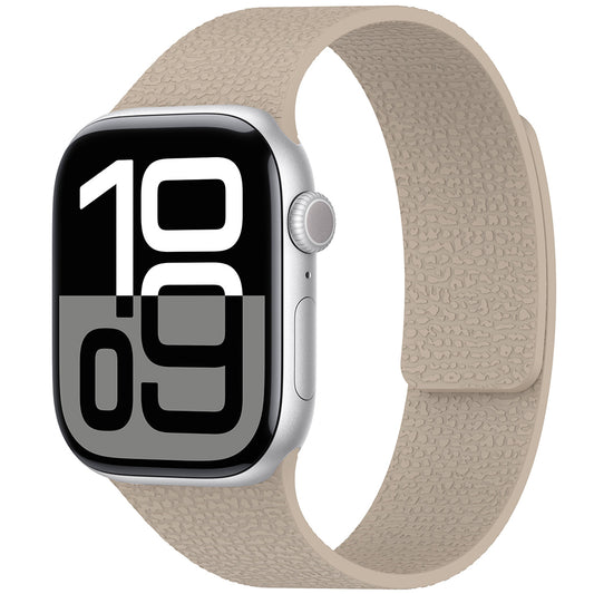 Apple Watch 42mm Zore KRD-136 Kabartma Desenli Silikon Kordon Cocao