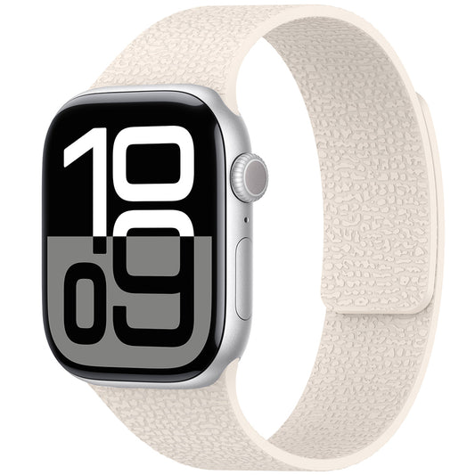 Apple Watch 42mm Zore KRD-136 Kabartma Desenli Silikon Kordon Starlight