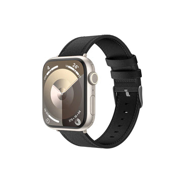 Apple Watch 44mm Benks Vintage Genuine Leather Serisi Deri Kordon Strap Kayış Beyaz