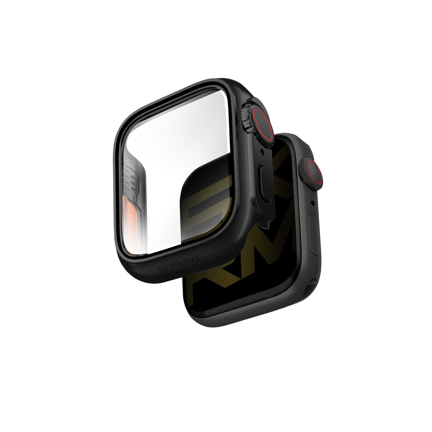 Apple Watch 44mm SkinArma Gado Pro Digital Crown Protective Case and Screen Protector Black