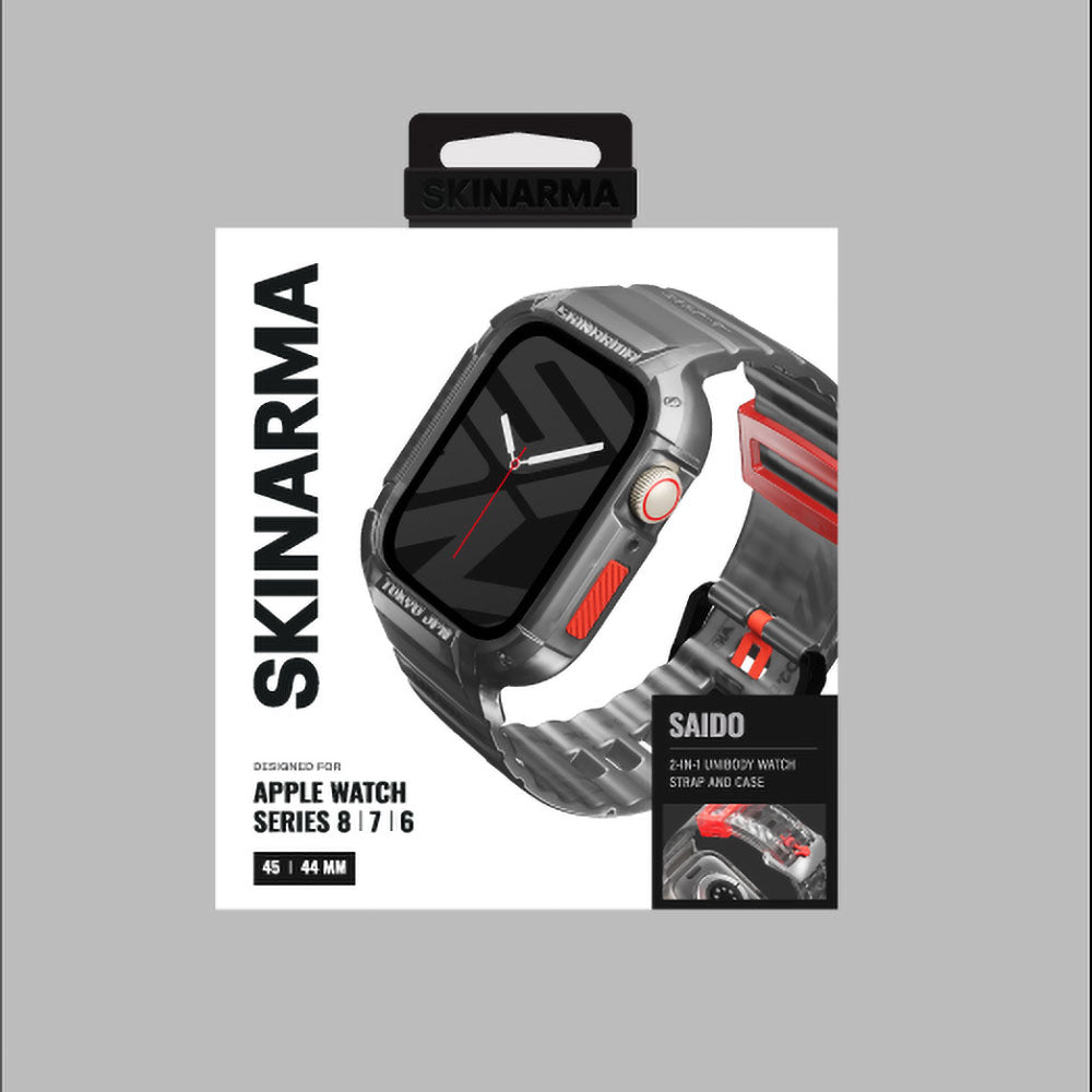 Apple Watch 44mm SkinArma Saido Hard PC Case Protector Silicone Band Yellow