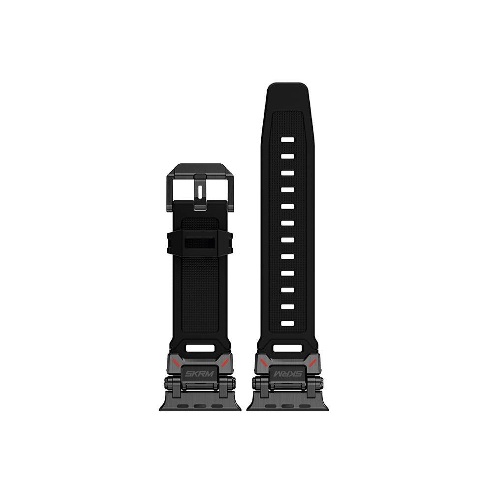Apple Watch 44mm SkinArma Titon Series Breathable Perforated Silicone Band Orange